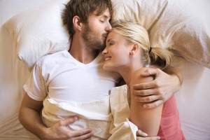 couple cuddling